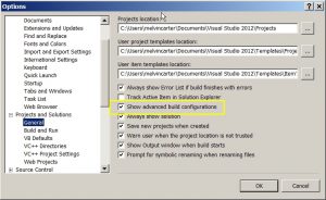 advanced build configuration